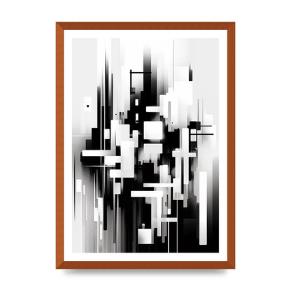 Expressive Oil Painting of Black and White Forest