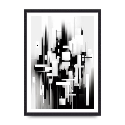 Expressive Oil Painting of Black and White Forest