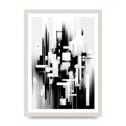 Expressive Oil Painting of Black and White Forest