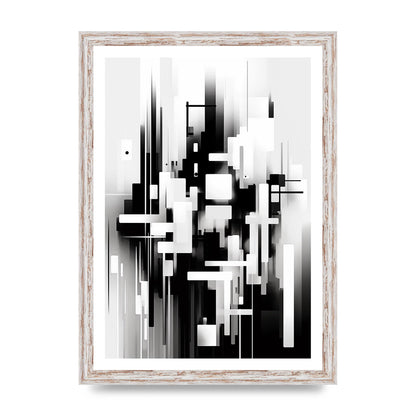Expressive Oil Painting of Black and White Forest