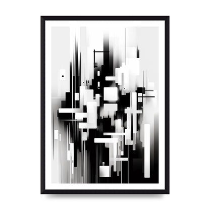 Expressive Oil Painting of Black and White Forest