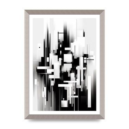Expressive Oil Painting of Black and White Forest