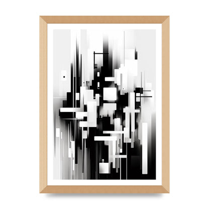 Expressive Oil Painting of Black and White Forest
