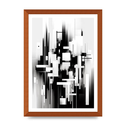 Expressive Oil Painting of Black and White Forest