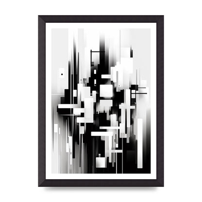Expressive Oil Painting of Black and White Forest