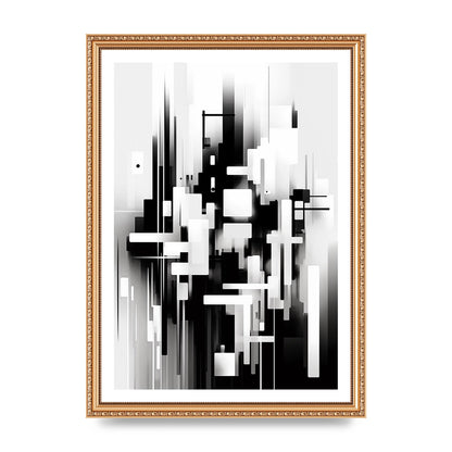 Expressive Oil Painting of Black and White Forest