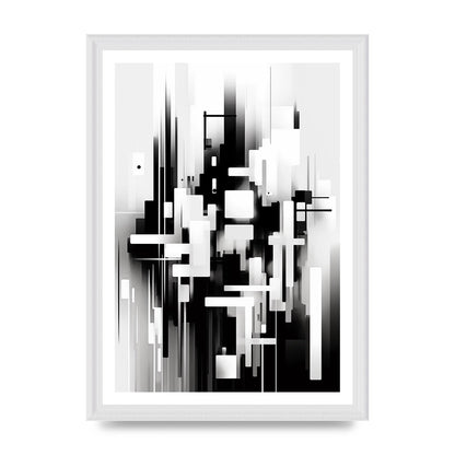 Expressive Oil Painting of Black and White Forest