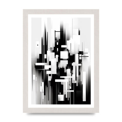 Expressive Oil Painting of Black and White Forest
