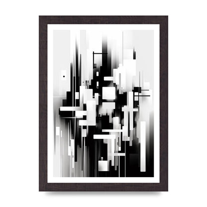 Expressive Oil Painting of Black and White Forest