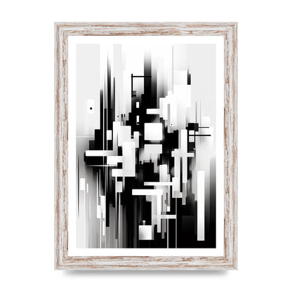 Expressive Oil Painting of Black and White Forest
