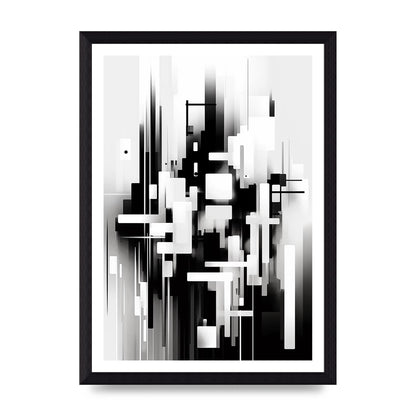 Expressive Oil Painting of Black and White Forest