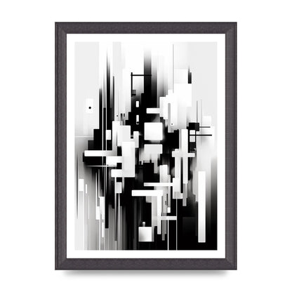 Expressive Oil Painting of Black and White Forest