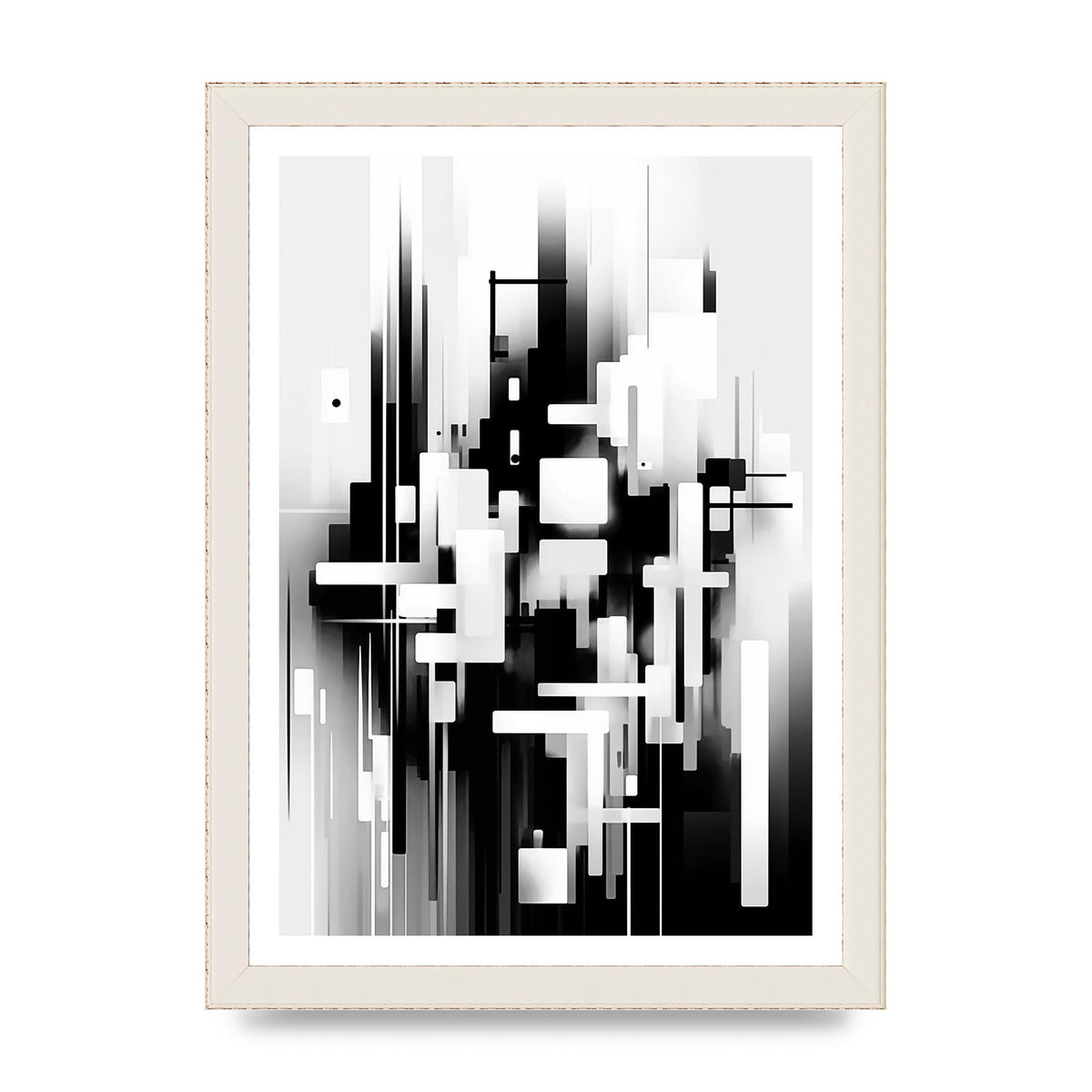 Expressive Oil Painting of Black and White Forest