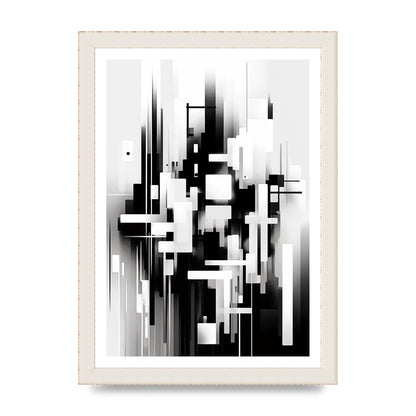 Expressive Oil Painting of Black and White Forest