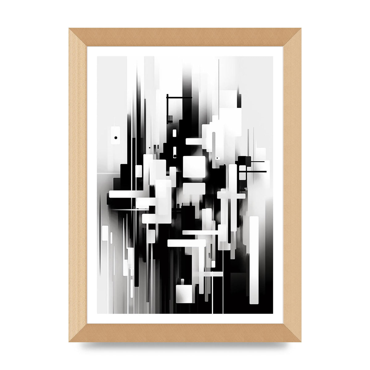Expressive Oil Painting of Black and White Forest