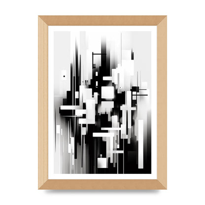 Expressive Oil Painting of Black and White Forest