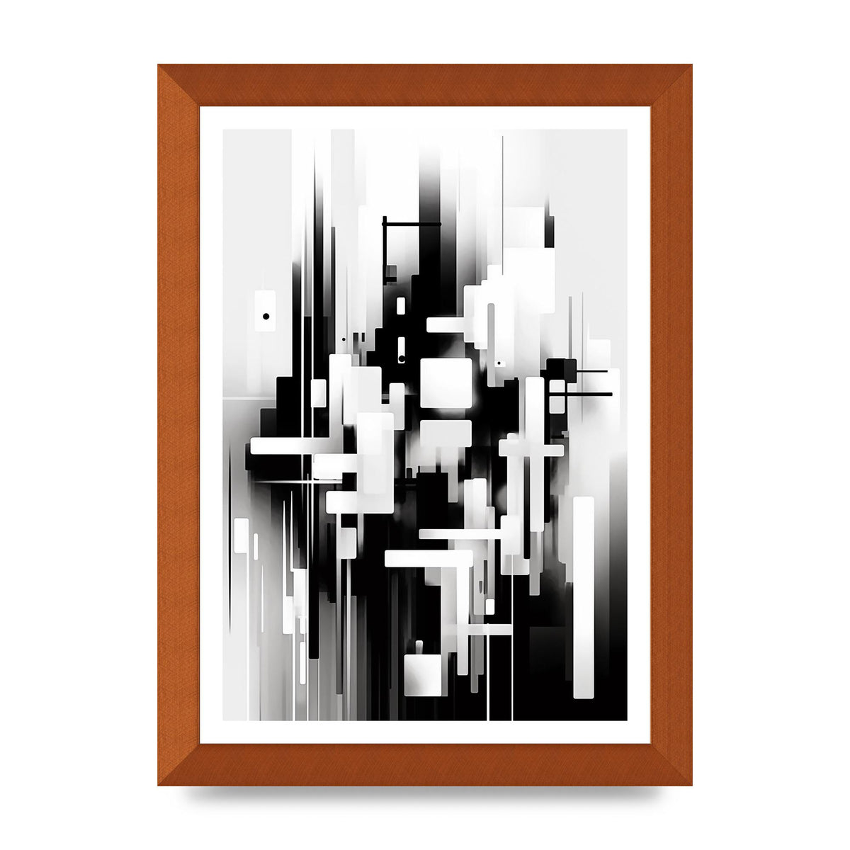 Expressive Oil Painting of Black and White Forest