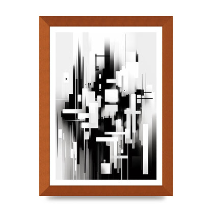 Expressive Oil Painting of Black and White Forest