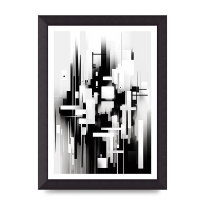 Expressive Oil Painting of Black and White Forest