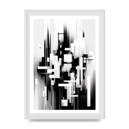 Expressive Oil Painting of Black and White Forest