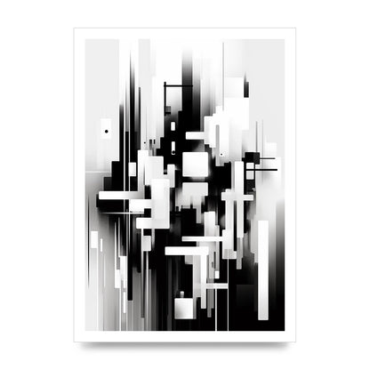 Expressive Oil Painting of Black and White Forest