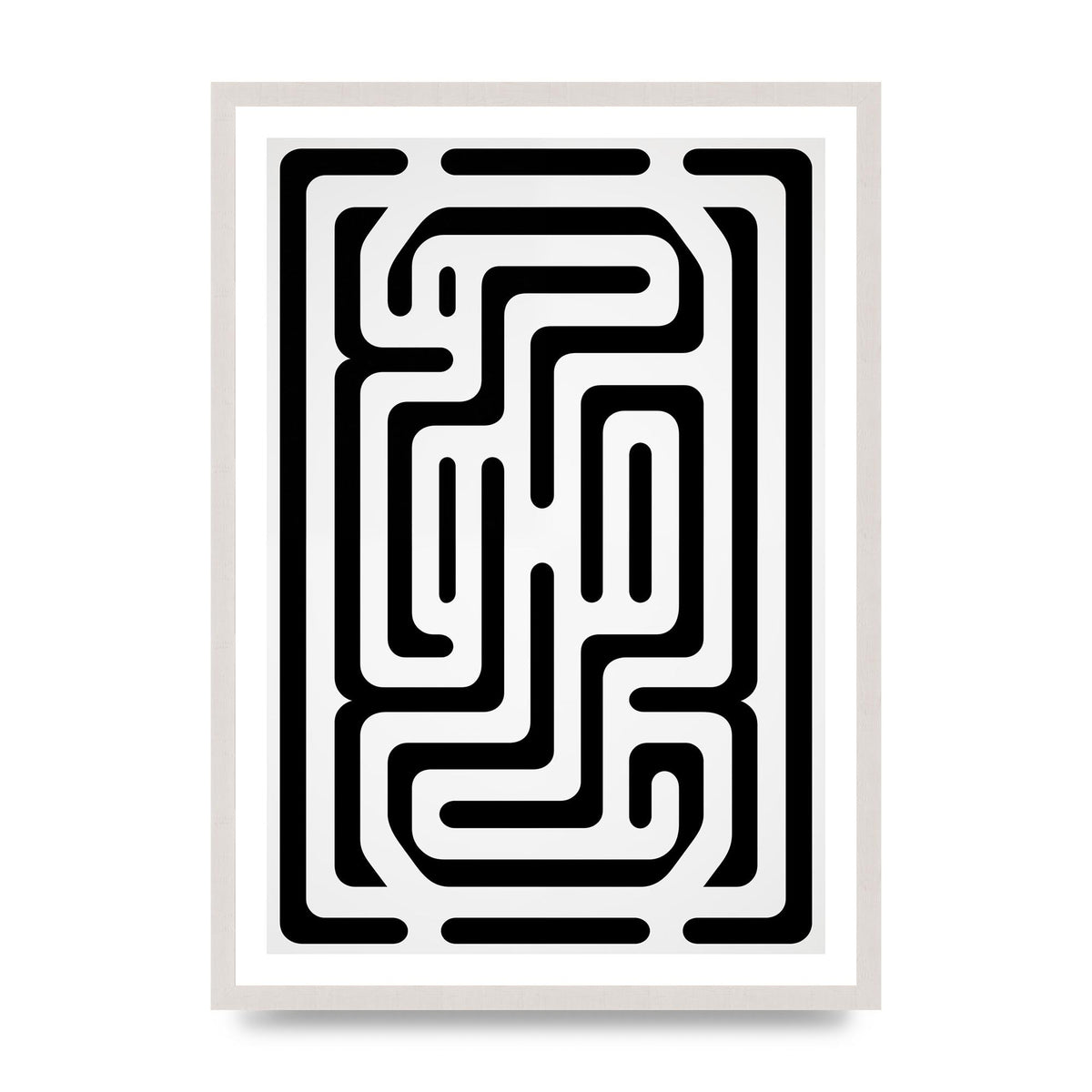 Geometric Illusion in Bold Monochrome Print