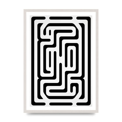 Geometric Illusion in Bold Monochrome Print