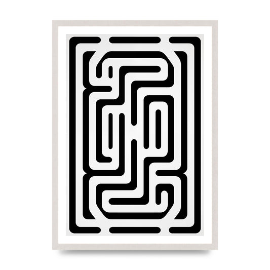 Geometric Illusion in Bold Monochrome Print