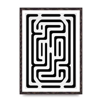 Geometric Illusion in Bold Monochrome Print