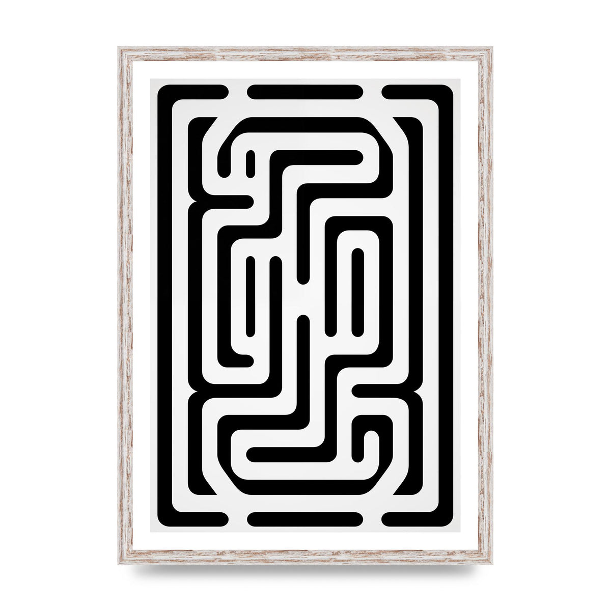 Geometric Illusion in Bold Monochrome Print