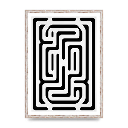 Geometric Illusion in Bold Monochrome Print
