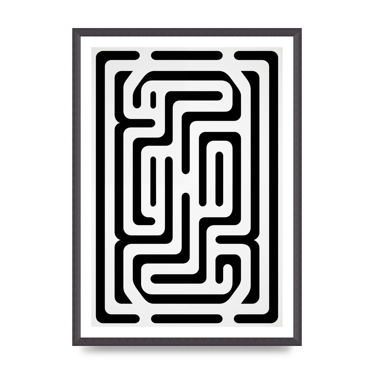 Geometric Illusion in Bold Monochrome Print