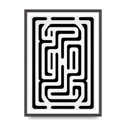 Geometric Illusion in Bold Monochrome Print