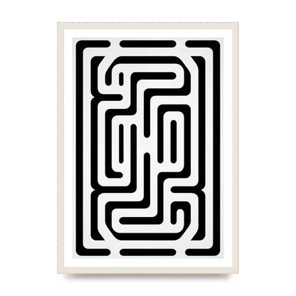 Geometric Illusion in Bold Monochrome Print