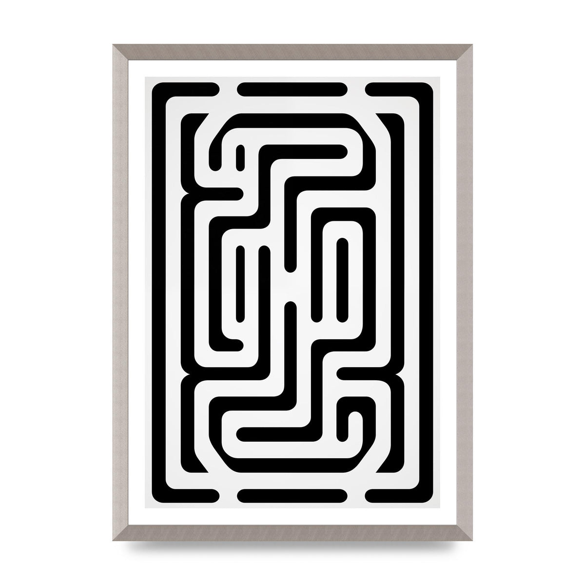 Geometric Illusion in Bold Monochrome Print
