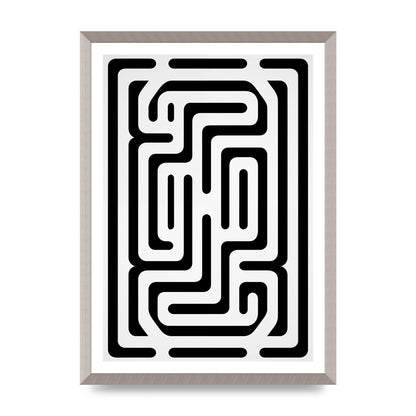 Geometric Illusion in Bold Monochrome Print