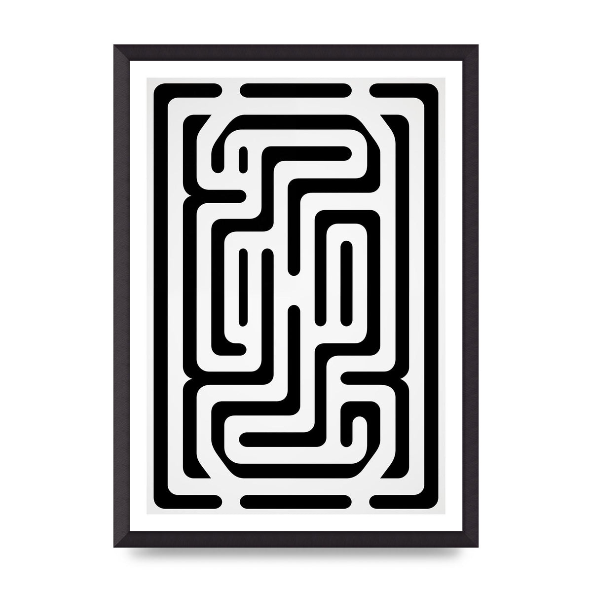 Geometric Illusion in Bold Monochrome Print