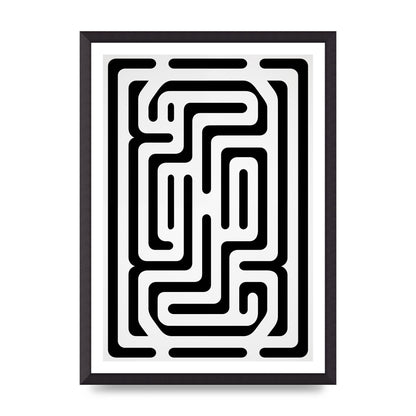 Geometric Illusion in Bold Monochrome Print