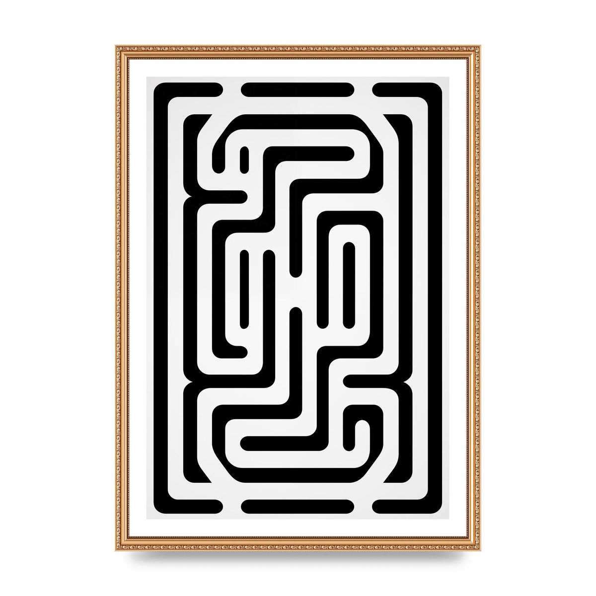 Geometric Illusion in Bold Monochrome Print