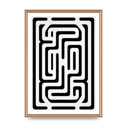 Geometric Illusion in Bold Monochrome Print