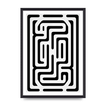 Geometric Illusion in Bold Monochrome Print