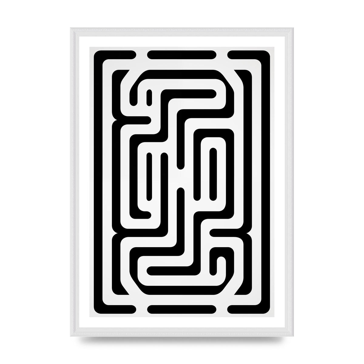 Geometric Illusion in Bold Monochrome Print