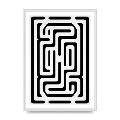 Geometric Illusion in Bold Monochrome Print