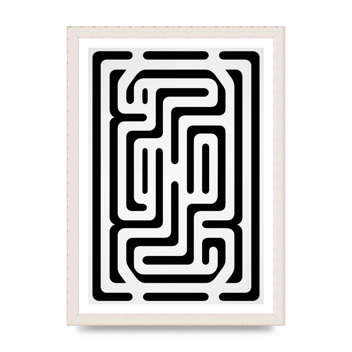 Geometric Illusion in Bold Monochrome Print