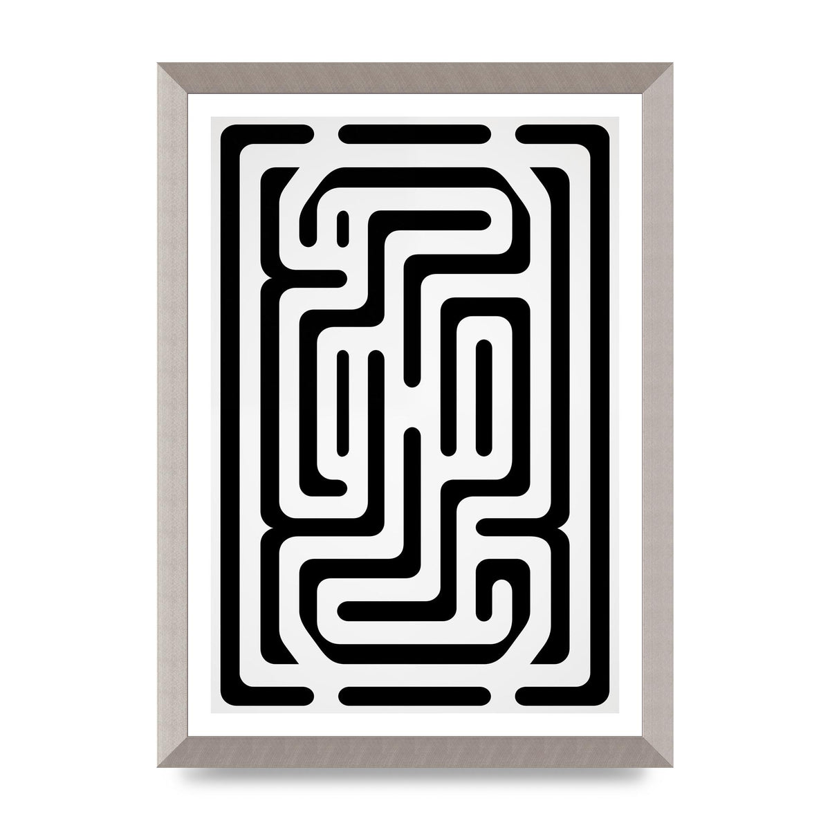 Geometric Illusion in Bold Monochrome Print