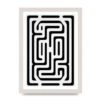 Geometric Illusion in Bold Monochrome Print