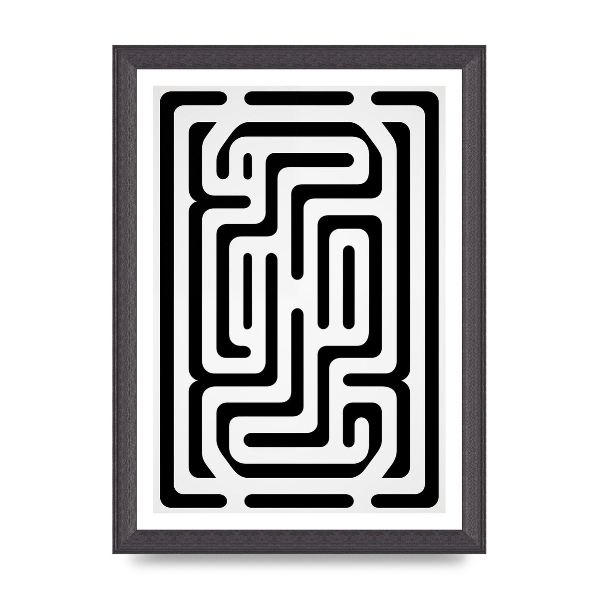 Geometric Illusion in Bold Monochrome Print
