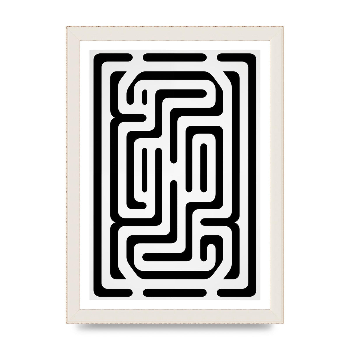 Geometric Illusion in Bold Monochrome Print