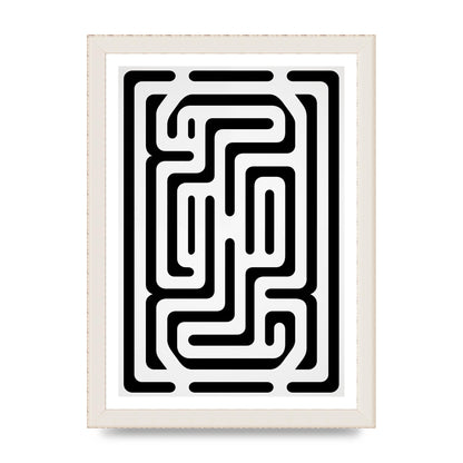 Geometric Illusion in Bold Monochrome Print