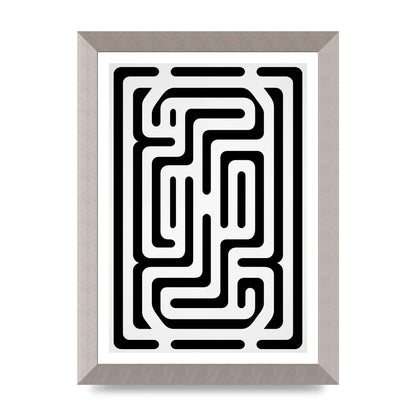 Geometric Illusion in Bold Monochrome Print